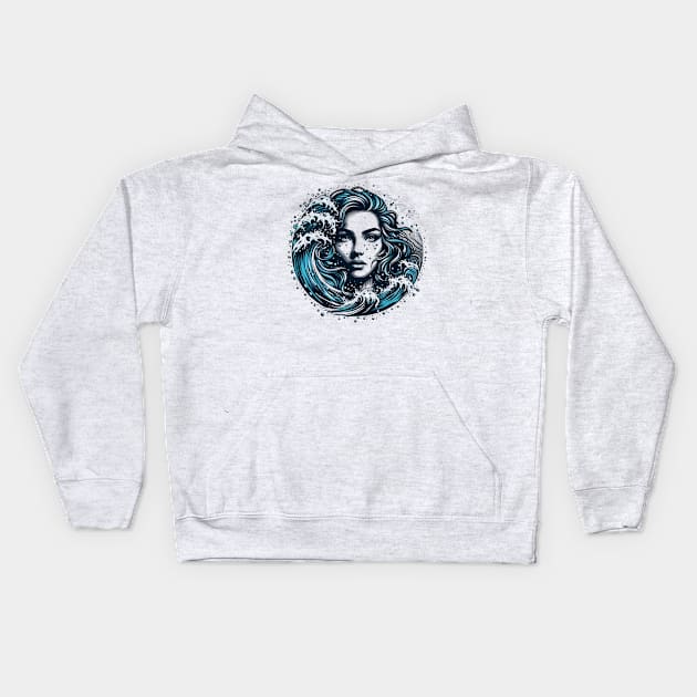 Celtic Goddess of Water Kids Hoodie by JohnTy